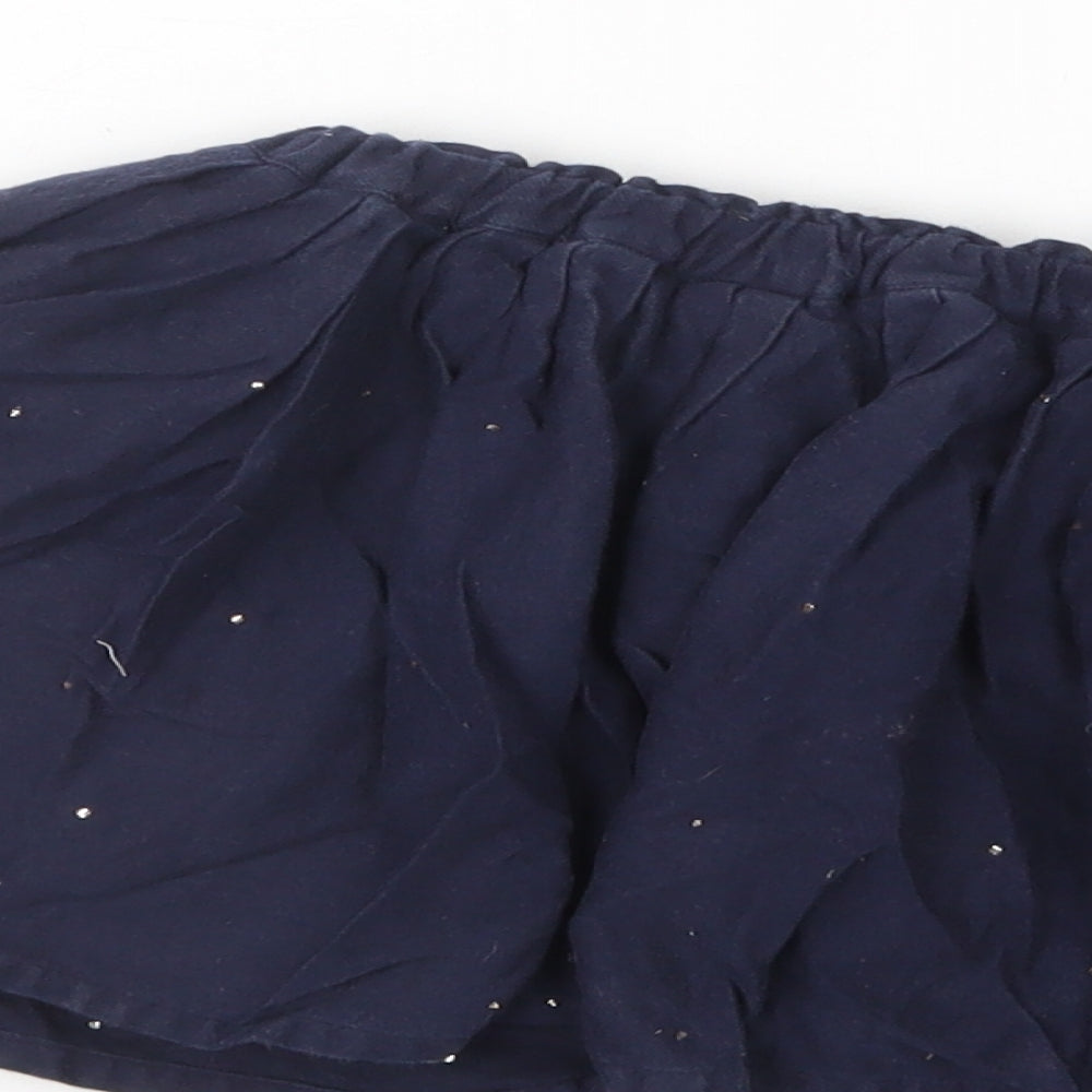 Bonton Girls Blue Cotton Skater Skirt Size 4 Years Regular