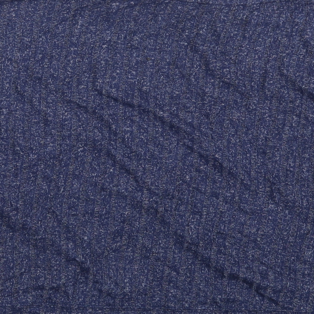 Marks and Spencer Womens Blue Polyester Pullover Sweatshirt Size 16 - Cropped - Loungewear