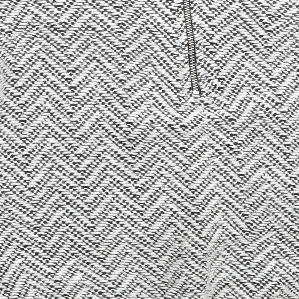 NEXT Womens Grey Round Neck Argyle/Diamond Acrylic Pullover Jumper Size 12