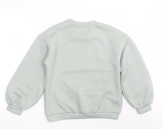 T J Morris Ltd Womens Green Crew Neck Polyester Pullover Jumper Size 8 - Friends