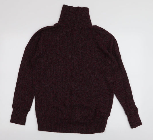 Topshop Womens Red Roll Neck Polyester Pullover Jumper Size 6