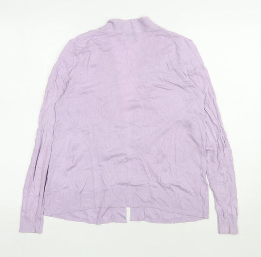 Old Navy Womens Purple V-Neck Cotton Cardigan Jumper Size S