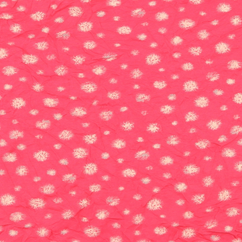 Sandwich Womens Pink Floral Polyester Basic T-Shirt Size XL V-Neck