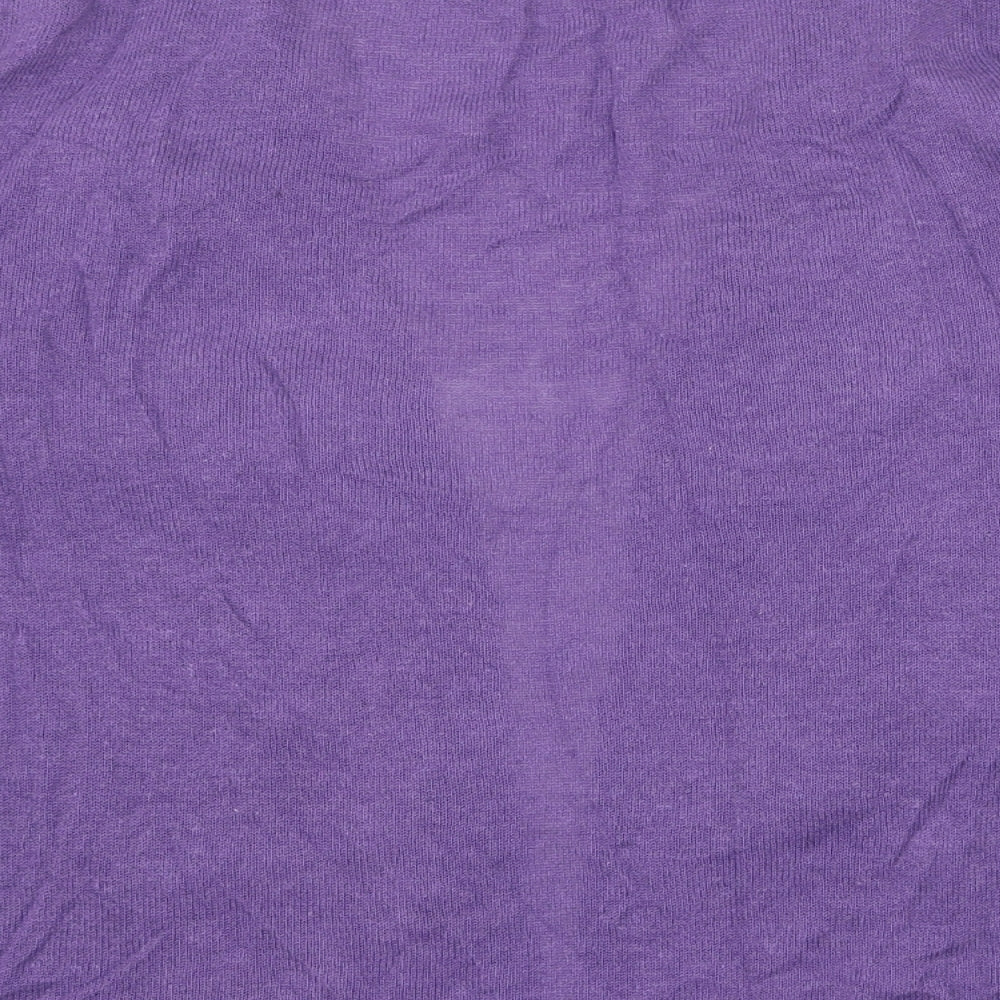 Per Una Womens Purple V-Neck Polyester Cardigan Jumper Size 14