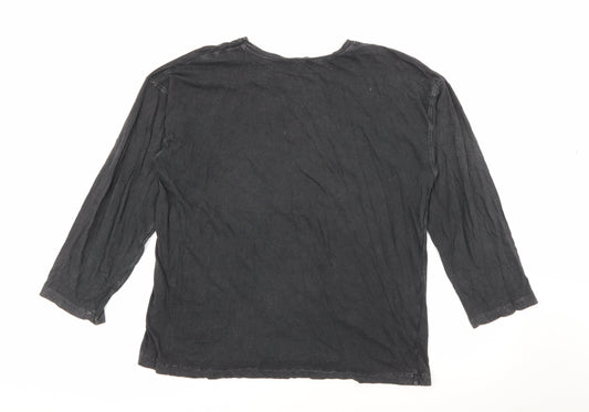 Zara Womens Grey Crew Neck Cotton Pullover Jumper Size S