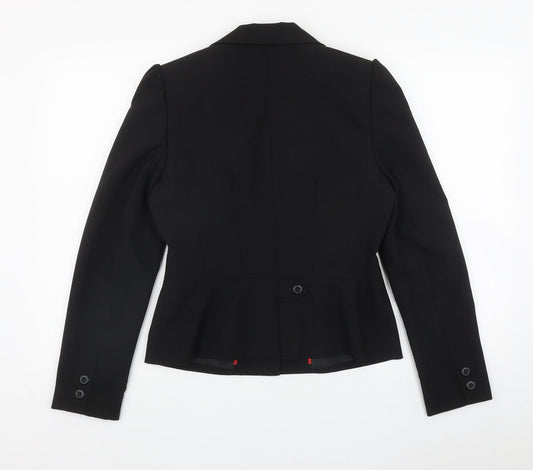 mk one Womens Black 100% Polyester Jacket Blazer Size 12