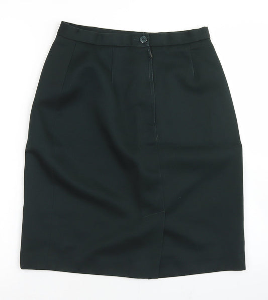 Wallace Womens Green Polyester Straight & Pencil Skirt Size 28 in Button