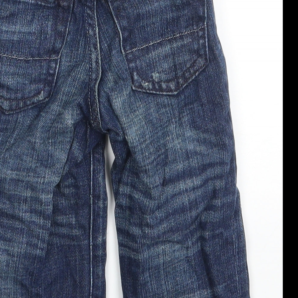 Gap Boys Blue Cotton Cropped Jeans Size 6-9 Months Zip