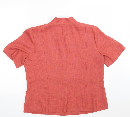 Roman Womens Orange Jacket Size 16 Button