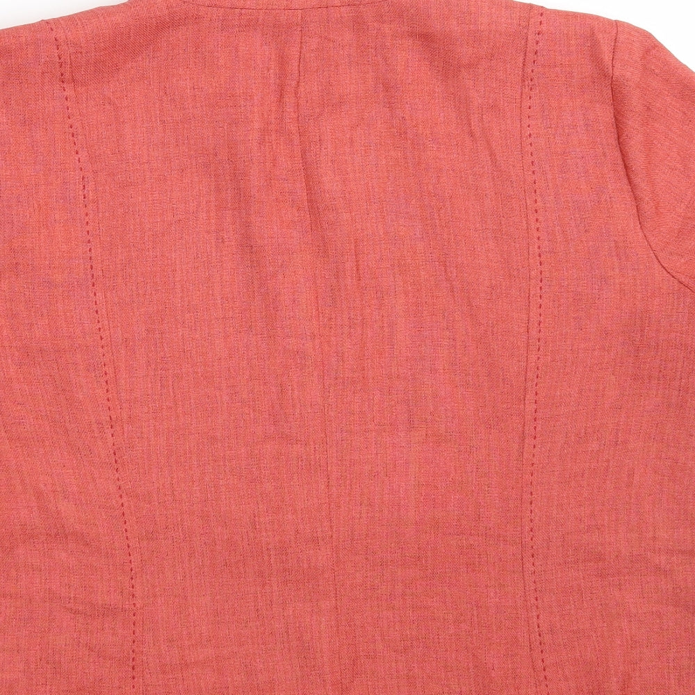 Roman Womens Orange Jacket Size 16 Button