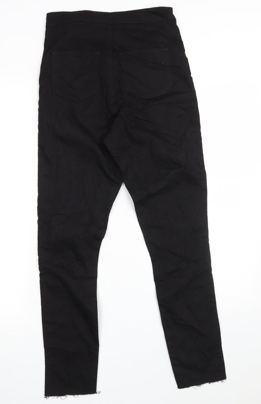ASOS Womens Black Cotton Jegging Jeans Size 26 in L28 in Slim Zip