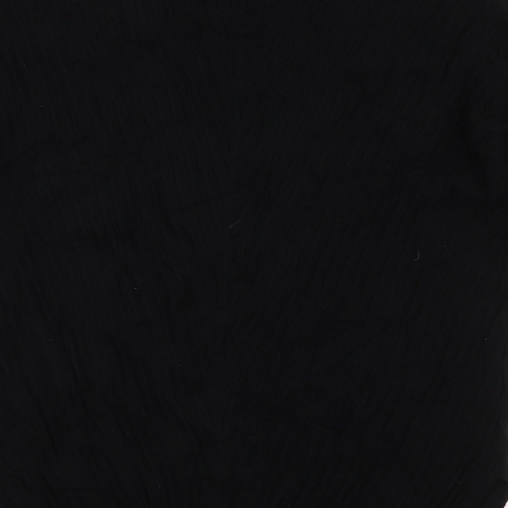 Marks and Spencer Womens Black V-Neck Viscose Pullover Jumper Size S