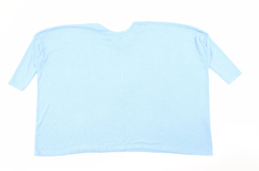 Mystyle Womens Blue Crew Neck Viscose Pullover Jumper Size 10