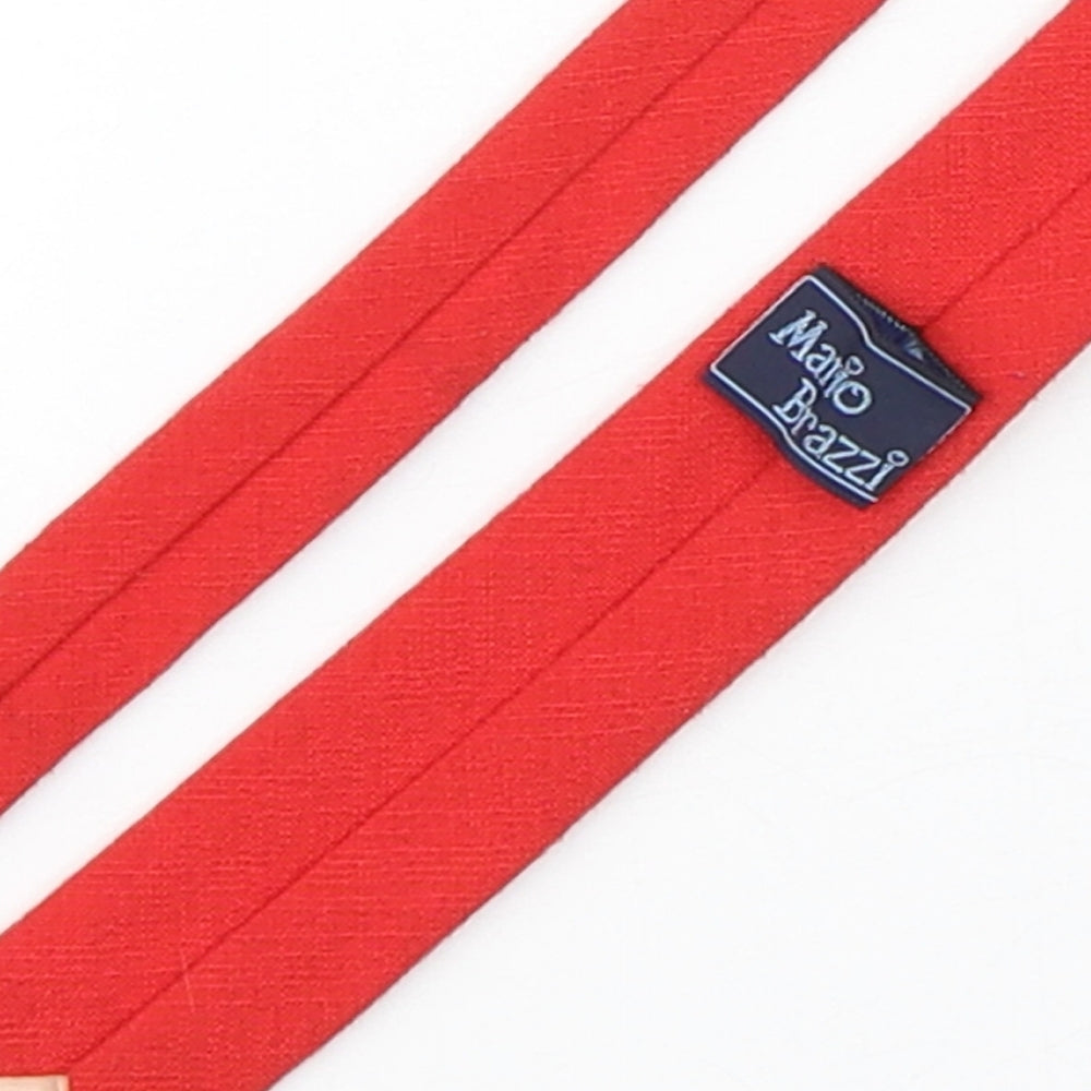 Mario Brazzi Mens Red Wool Pointed Tie One Size