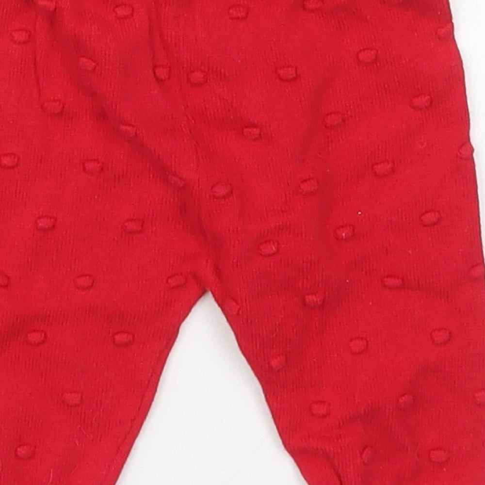 Dunnes Girls Red Cotton Capri Trousers Size Newborn