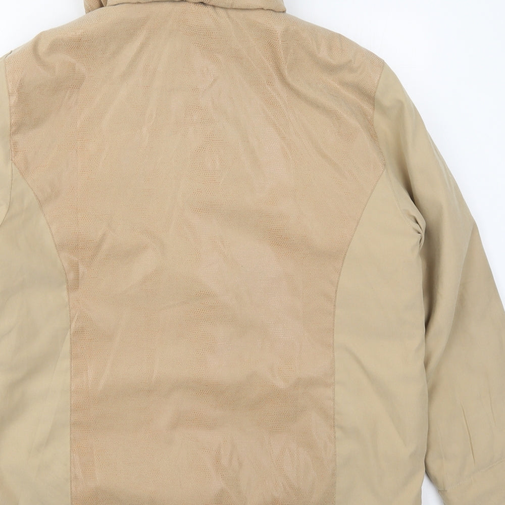 Astraka Womens Beige Jacket Coat Size M Zip