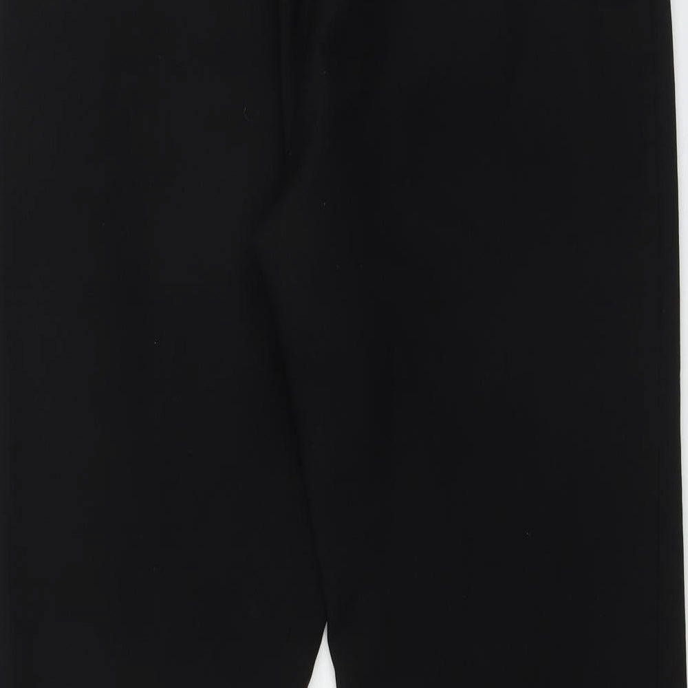 Wardrobe Womens Black Polyester Trousers Size 14 L28 in Regular Zip