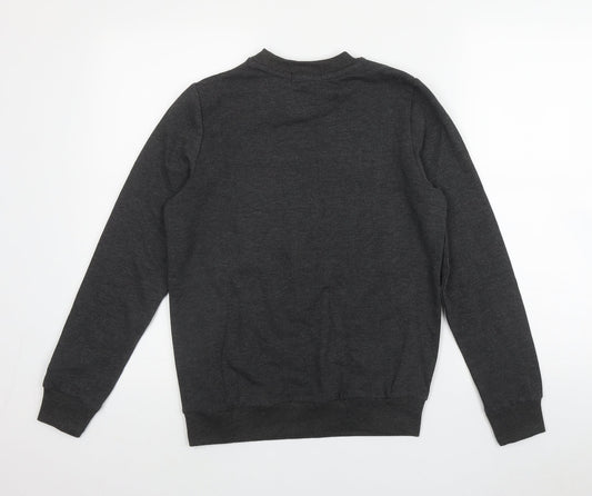 Avenue Womens Grey Cotton Pullover Sweatshirt Size S - 'Sleigh my name'
