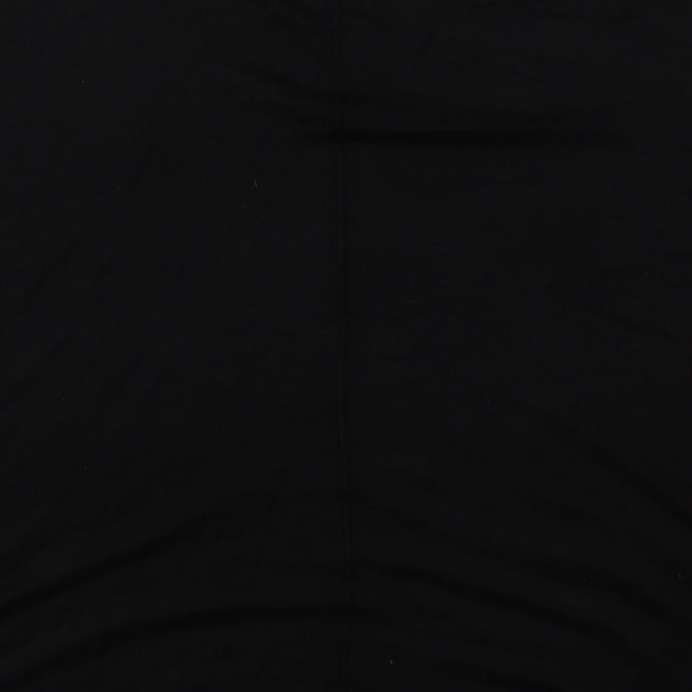 H&M Womens Black Acrylic Jersey T-Shirt Size M Round Neck