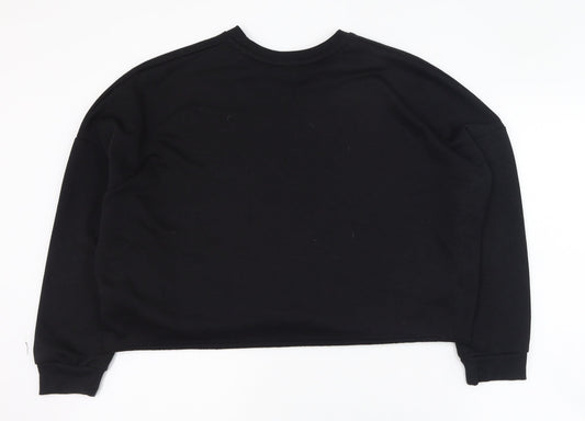 Primark Womens Black Polyester Pullover Sweatshirt Size 4 Pullover