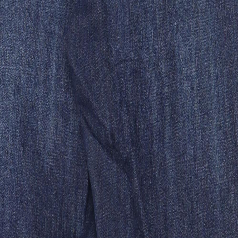 Topshop Womens Blue Cotton Skinny Jeans Size 28 in L25 in Regular Zip