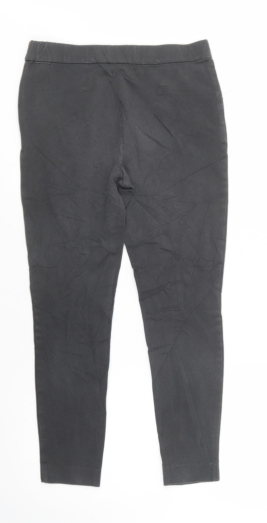 Mint Velvet Womens Grey Cotton Jegging Trousers Size 8 L27 in Regular Zip
