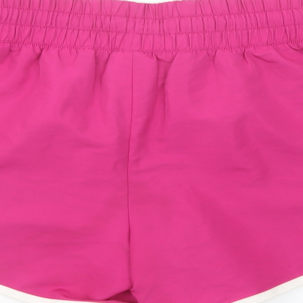 Danskin Womens Purple  Polyester Sweat Shorts Size S L3 in Regular Drawstring