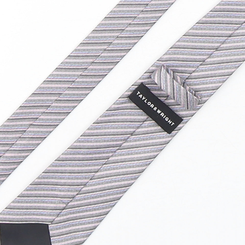 Taylor & Wright Mens Multicoloured Striped Polyester Pointed Tie One Size