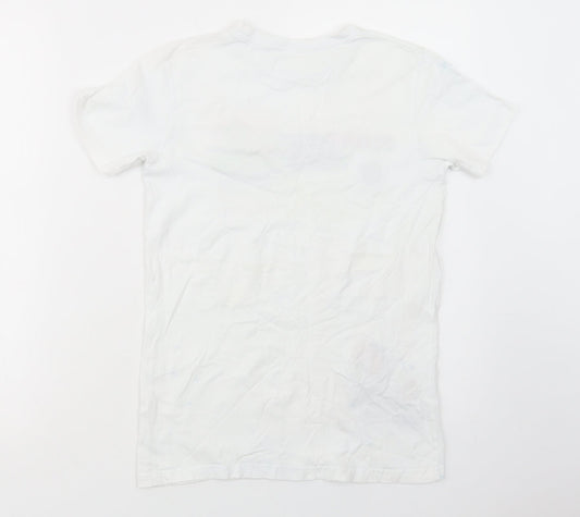 Matalan Boys White Cotton Pullover T-Shirt Size 12-13 Years Crew Neck Pullover - Game Squad