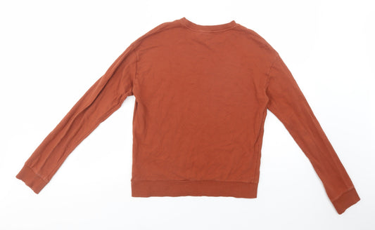 H&M Womens Brown Cotton Pullover Sweatshirt Size XS Pullover - Lucky Heart
