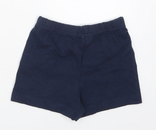 Young Dimensions Boys Blue Cotton Sweat Shorts Size 9-10 Years Regular