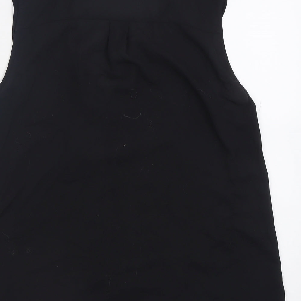 Marks and Spencer Womens Black Polyester Basic Tank Size 10 V-Neck