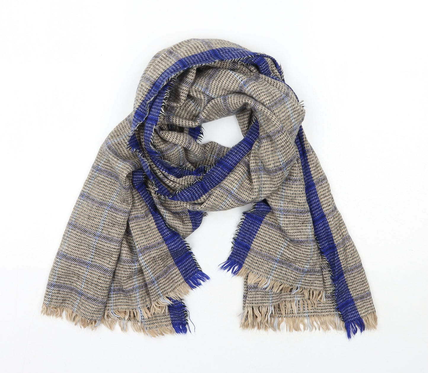 Primark Womens Beige Check Acrylic Scarf