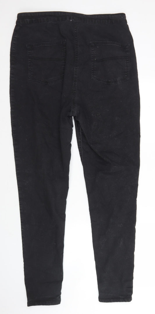 COLLUSION Womens Black Cotton Skinny Jeans Size 36 in L30 in Regular Button