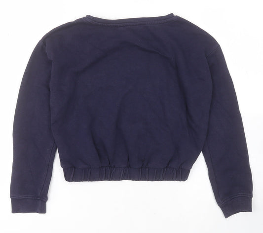 H&M Girls Blue Cotton Pullover Sweatshirt Size 11-12 Years Pullover