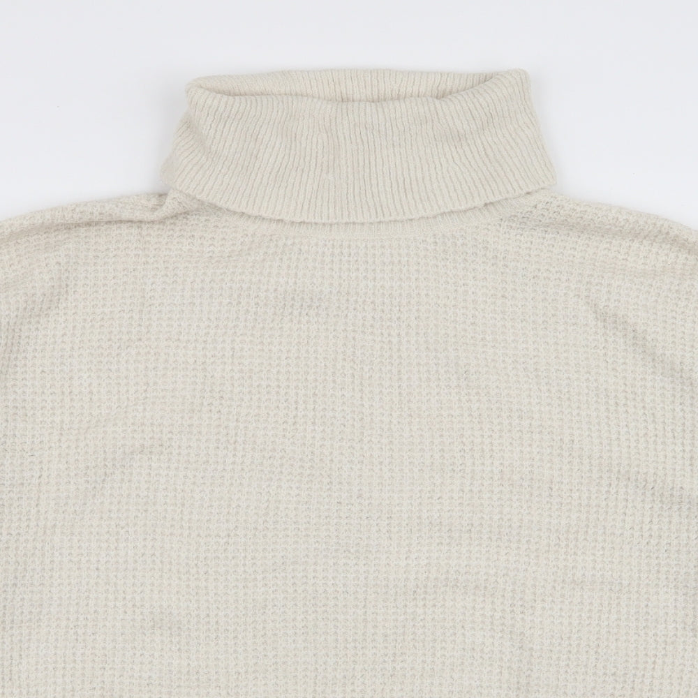 JD Williams Womens Ivory Roll Neck Polyamide Pullover Jumper Size 20