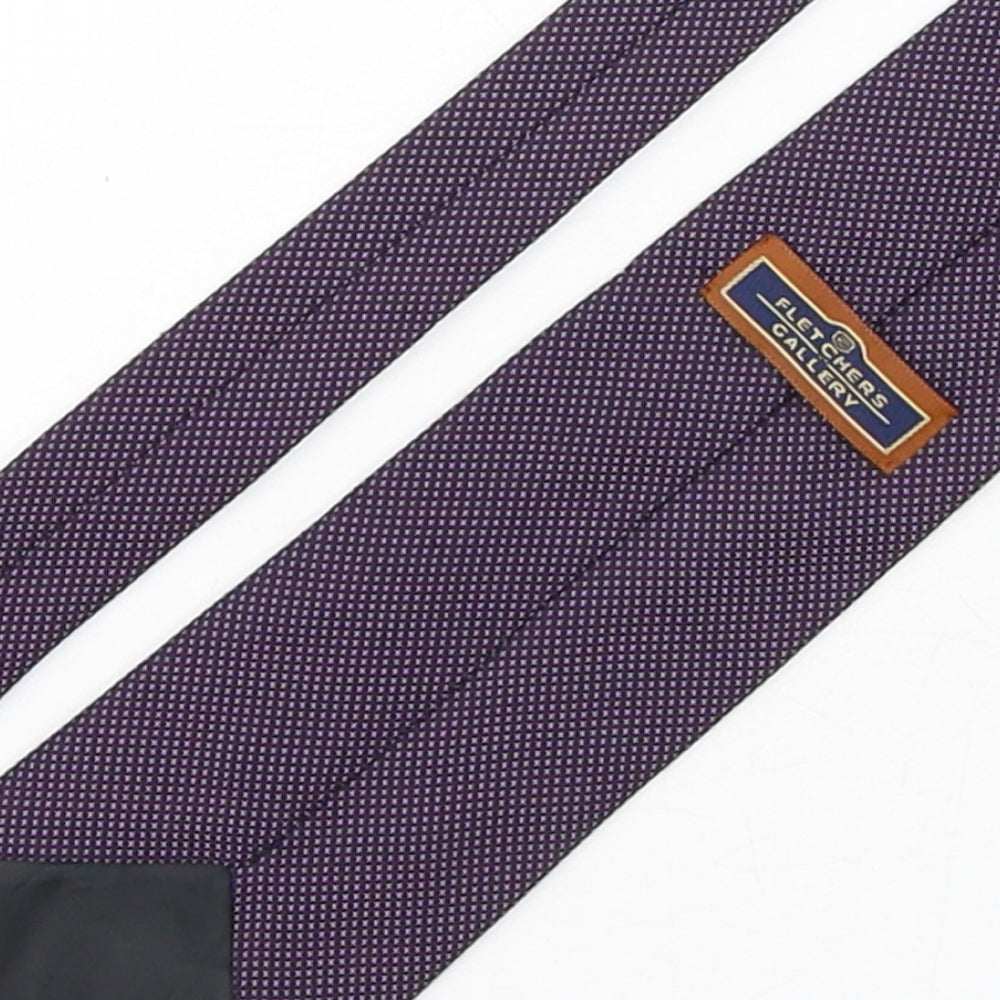 Fletchers Gallery Mens Multicoloured Plaids & Checks Polyester Pointed Tie One Size