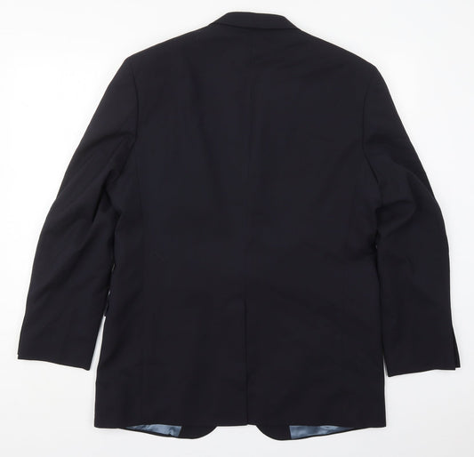 Impressions Mens Blue Wool Jacket Suit Jacket Size 42