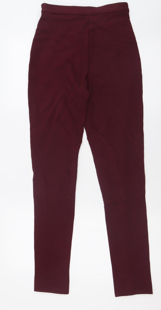 Requisite Womens Red Nylon Capri Trousers Size 26 L29 in Regular Button