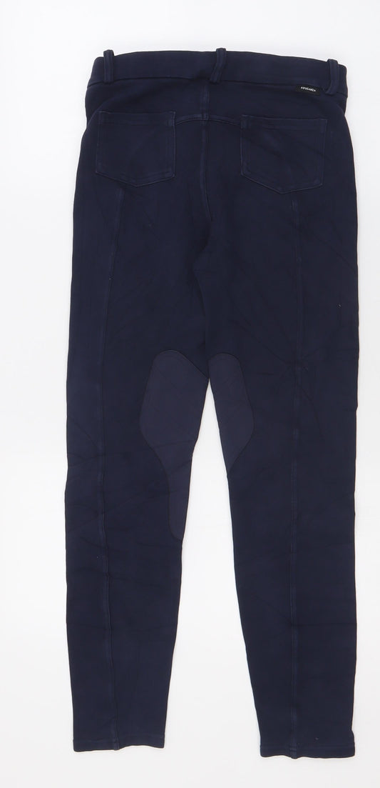 Fouganza Girls Beige Cotton Capri Trousers Size 14 Years Regular Hook & Eye