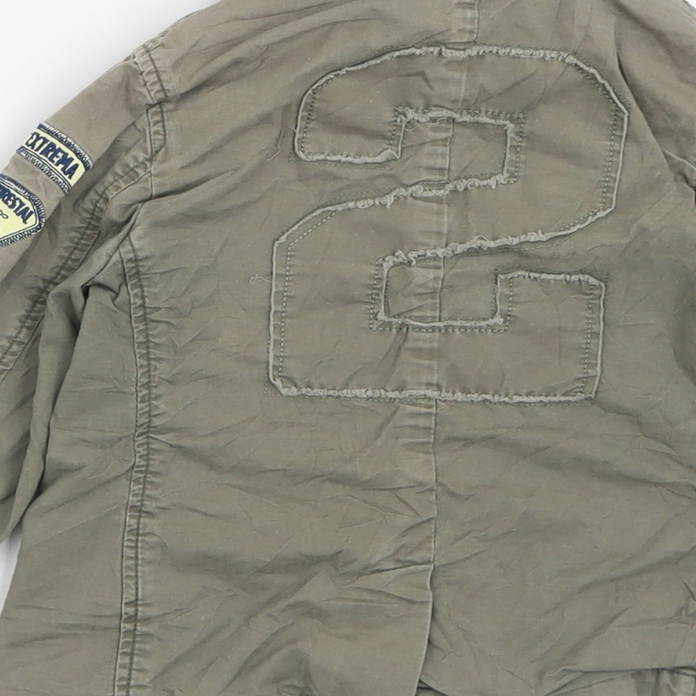 H&M Boys Green Basic Jacket Jacket Size 6 Years Button