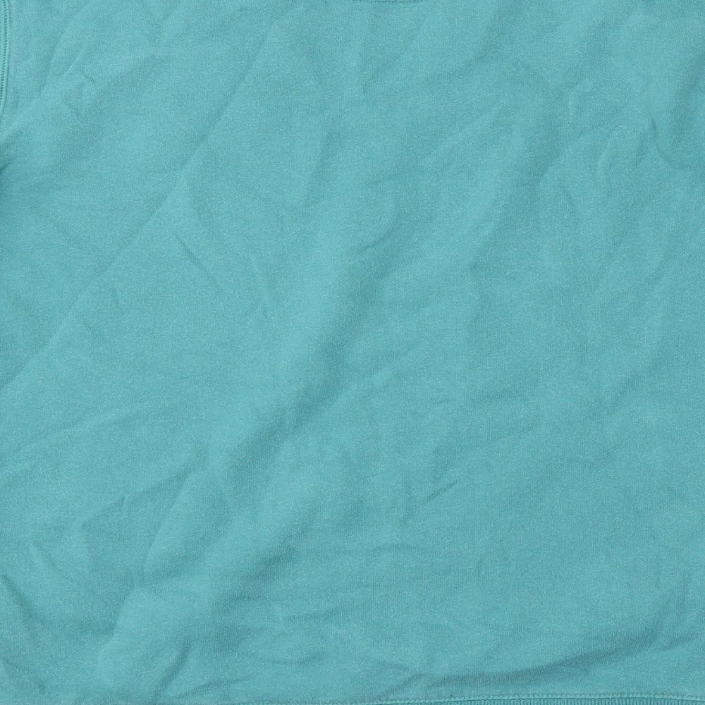 Easy Mens Green Cotton Pullover Sweatshirt Size S