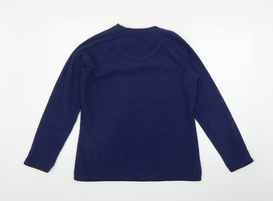 Crane Womens Blue Polyester Pullover Sweatshirt Size M