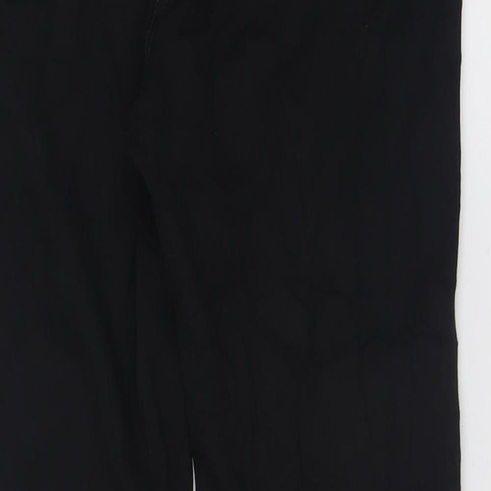 BHS Womens Black Viscose Trousers Size 12 L30 in Regular Button