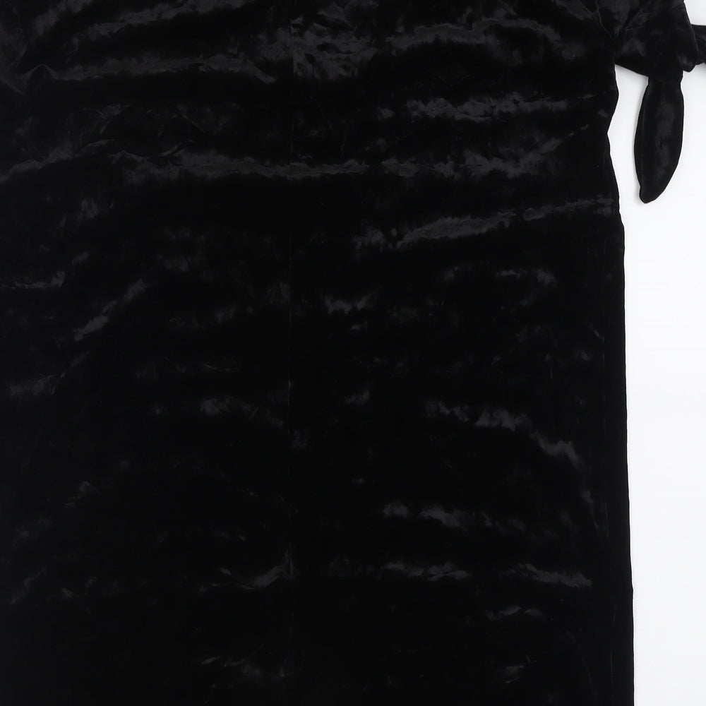 Joanna Hope Womens Black Polyester A-Line Size 18 Crew Neck Pullover