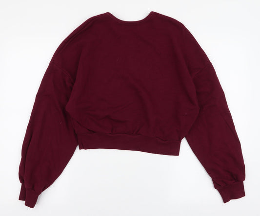 Bershka Womens Red Polyester Pullover Sweatshirt Size S Pullover - Brooklyn NY