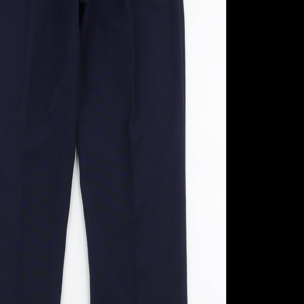 Preworn Womens Blue Polyester Trousers Size 14 L26 in Slim