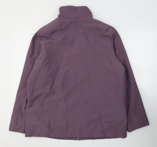 EWM Womens Purple Jacket Coat Size 16 Zip