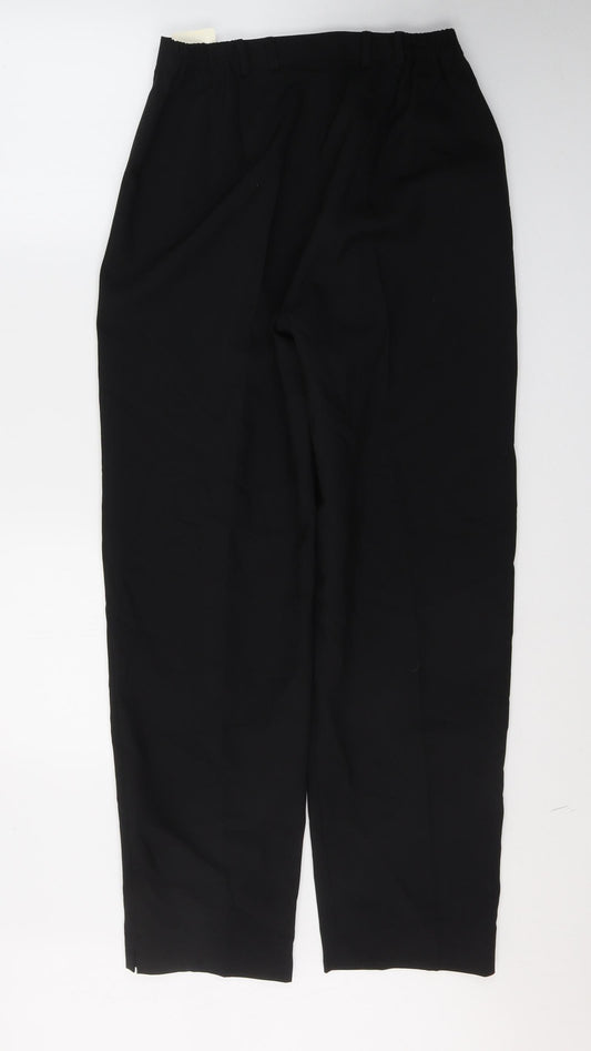 Mango Womens Blue Polyester Cropped Trousers Size 10 L26 in Regular Button