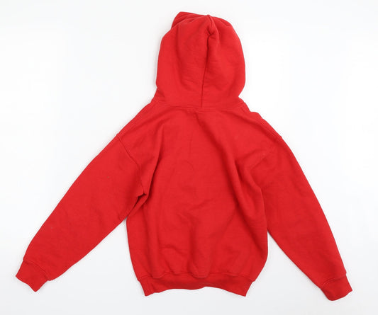 Gildan Boys Red Cotton Pullover Hoodie Size S - Preston